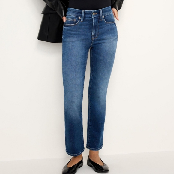 Good American Denim - Good American | Good Petite Straight Indigo Blue Denim Stretch Jean Women 4 / 27